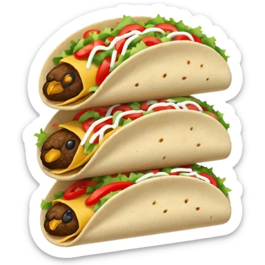 Emoji tacos bleu blanc rouge blue white red tacos emoji sticker