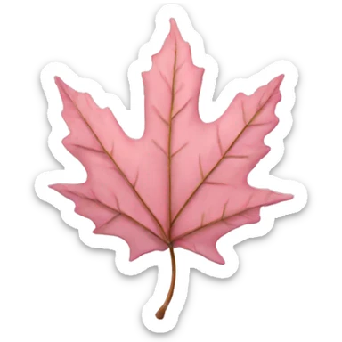 Light pink autumn leaf sticker