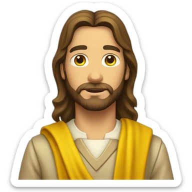 JESUS SCOUT CON PAÑUELO AMARILLO en el cuello sticker