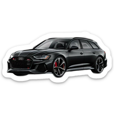 Black Audi rs6 2023 sticker