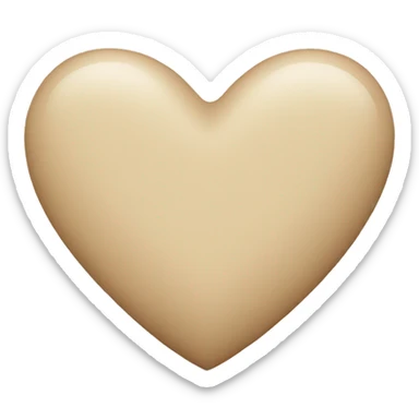 Beige heart  sticker