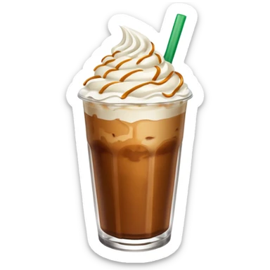 Starbucks iced caramel coffe sticker