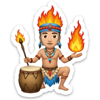 SHAMAN DRUM FIRE sticker