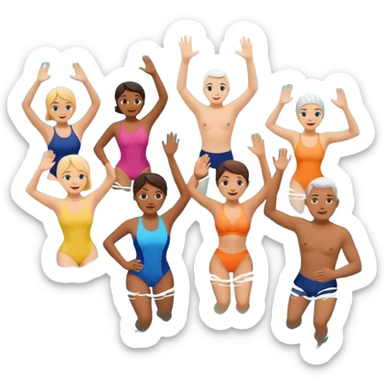 Water aerobics sticker