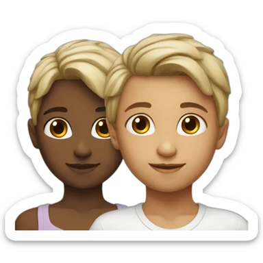 3 siblings white sticker