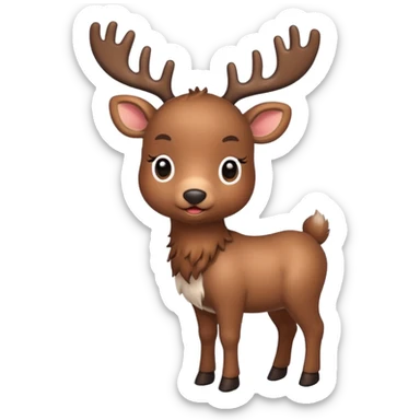 reindeer baby  cute, full body sticker