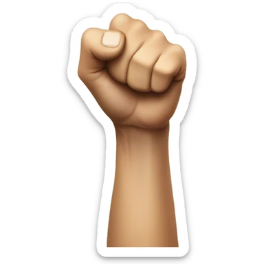 fist with pointer finger up sticker