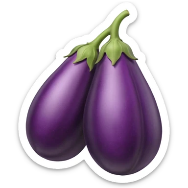 eggplant with big defined veins  sticker