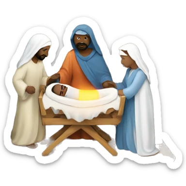 nativity scene sticker