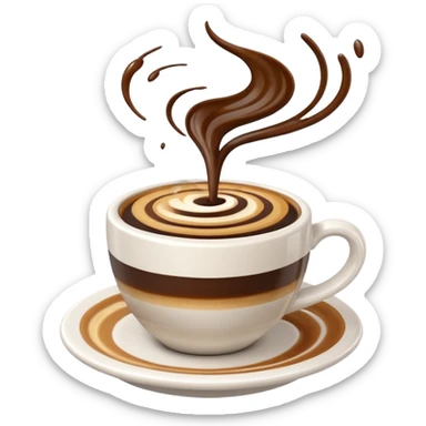 3d style espresso sticker