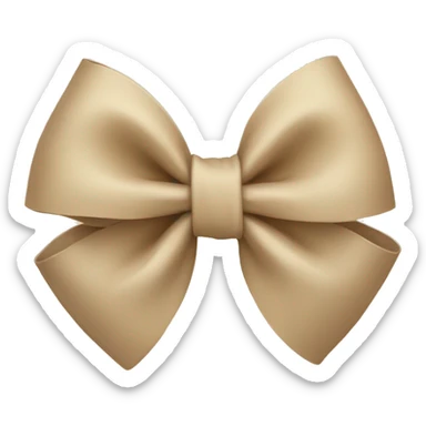 Beige bow sticker