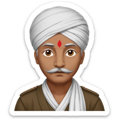 Lionhearted Indian revolutionary Madan lal dhingra sticker