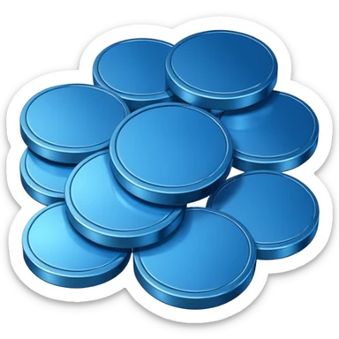 blue coins credit pack sticker