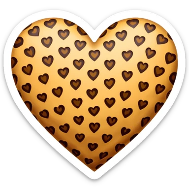 a leapord cheetah print heart sticker