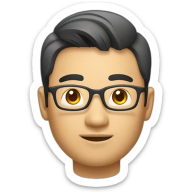 a handsome asian UX designer sticker