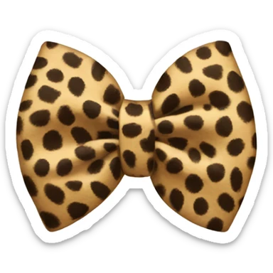 cheetah print bow sticker