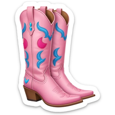 Pink Cowgirl Boots sticker