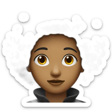 Adolescent noir avec une coupe de cheveux afro sticker