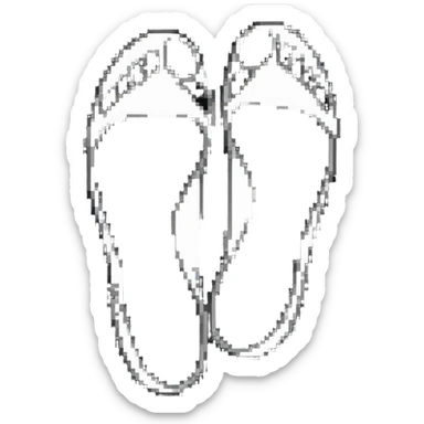 Simple cute character body base, light colored (#f8fafc) round oval body shape about 24x24px, small 8px wide feet at bottom, semi-transparent outline, subtle shading for depth, empty space on top for emoji head, bouncy appearance sticker