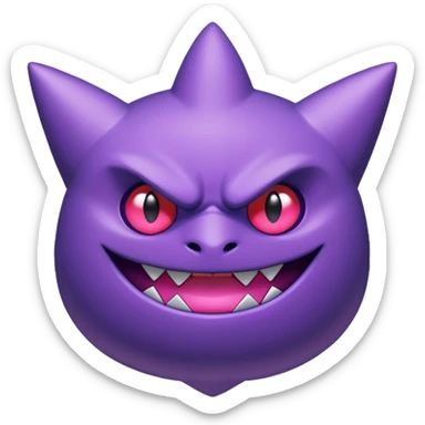 Pokemon legendary purple and pink mega gengar sticker