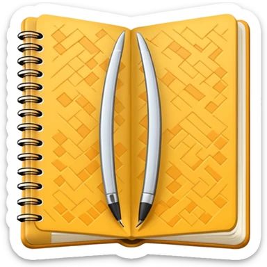 patterned notebook sticker