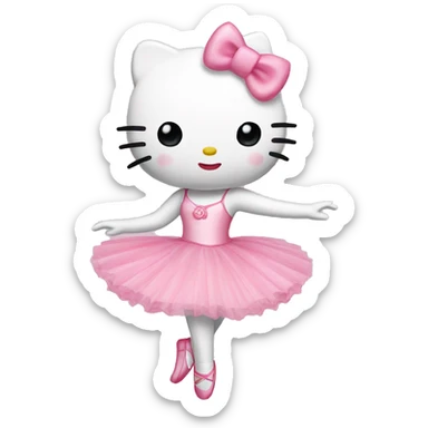 ballerina hello kitty sticker