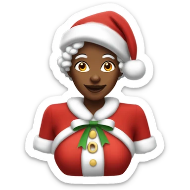 Black Mrs Claus sticker