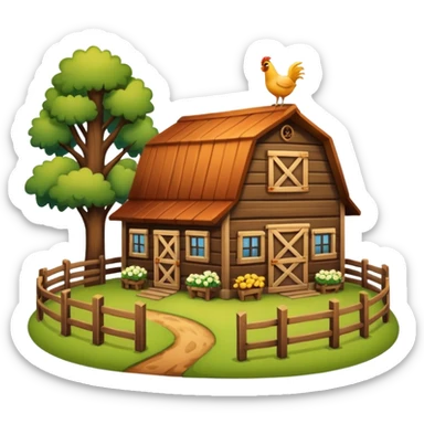 cozy farm vibe sticker