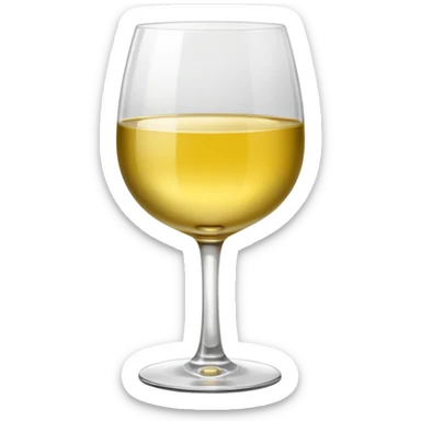 White wine in burgundy wide glass sticker