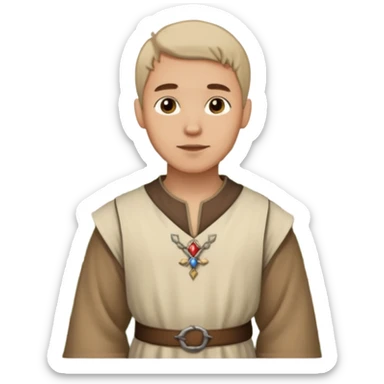 medival Cottagecore style man sticker