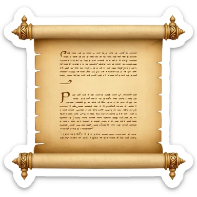 stylish papyrus scroll sticker