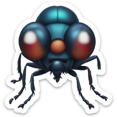 Fly with 58 eyes sticker