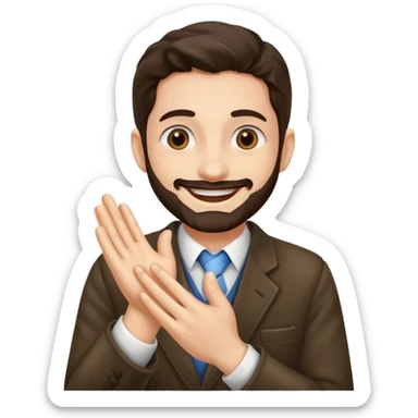 Jewish person rubbing there hands sticker