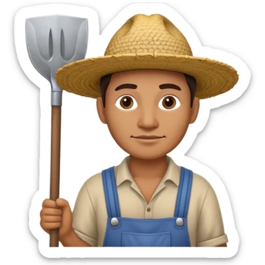 mayan farmer with spade sticker