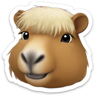 cheval sur capybara sticker
