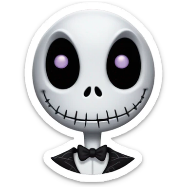 Jack skellington with heart eyes sticker