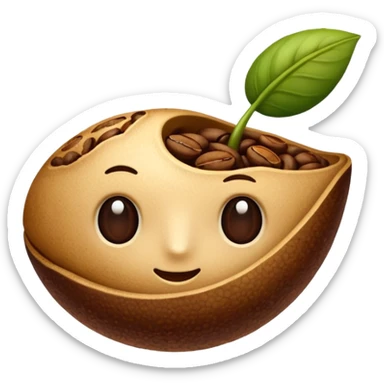 one piece of coffee seed sticker