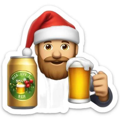 Noël avec de la bière sticker