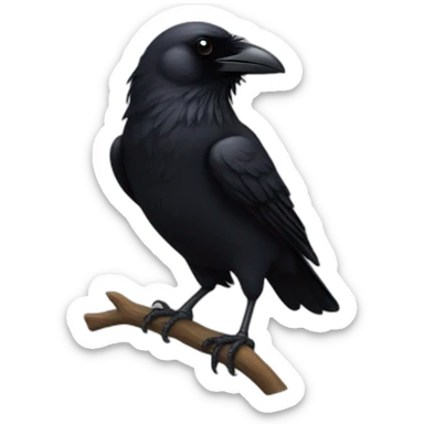 Raven bird black sticker