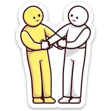 Proud parents with their arms around each other sticker