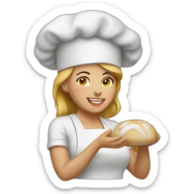 female baker sticker