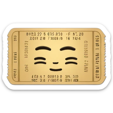 concert ticket sticker
