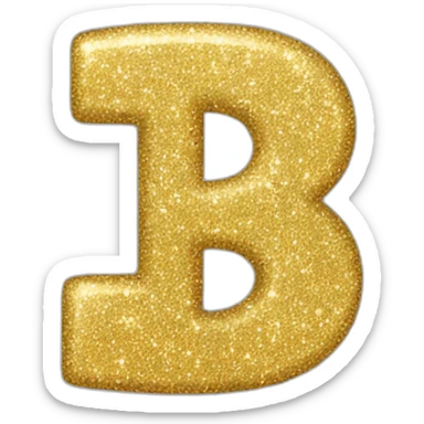 Glitter letter Ë sticker