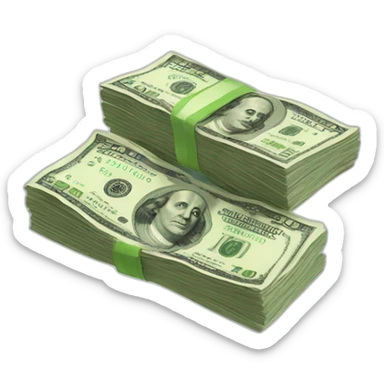 money exchanging time sticker