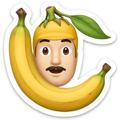 plátano maduro amarillo sticker