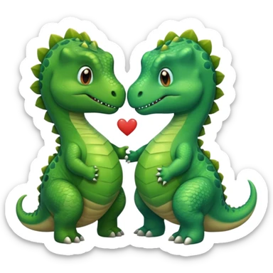 Dinosaur kisses sticker