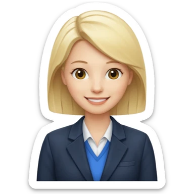 an ugly transphobic and anti-emo blonde and short teacher  sticker