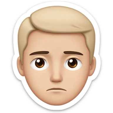 Expression of disappointment and disapproval but doesn’t want to show it sticker