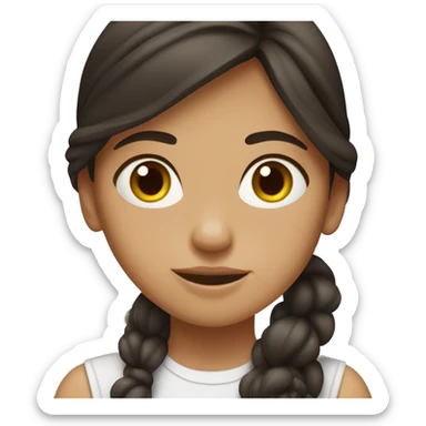 brunette new zealander girl sticker