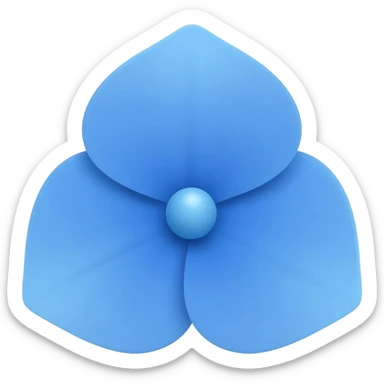 blue flower sticker